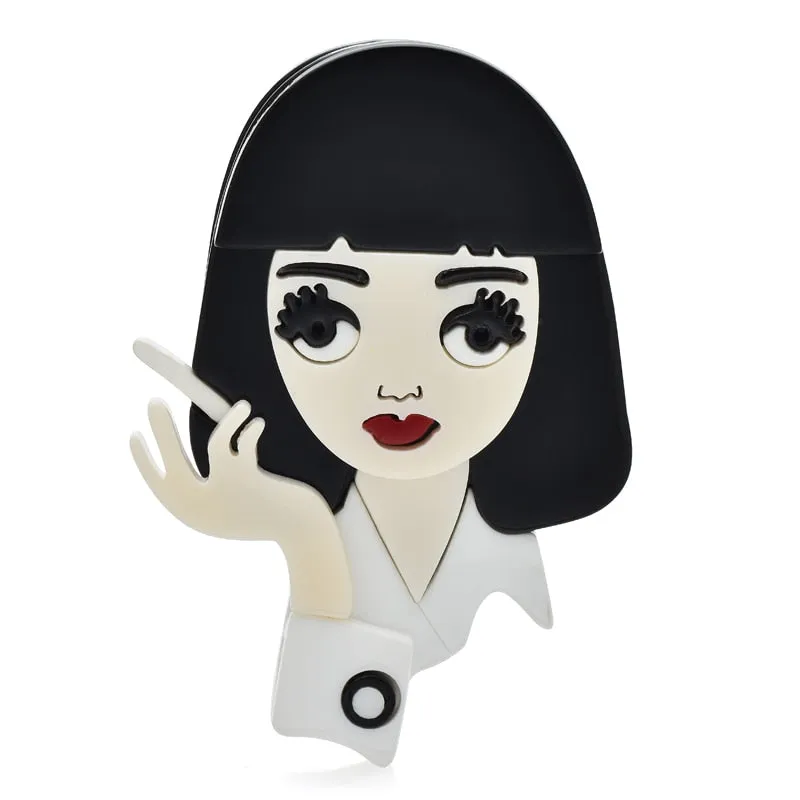 Mrs Mia Wallace Acrylic Brooch