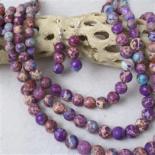 Multi-strand  Sea Segment Jasper Gemstone Beaded  Jewelry Set