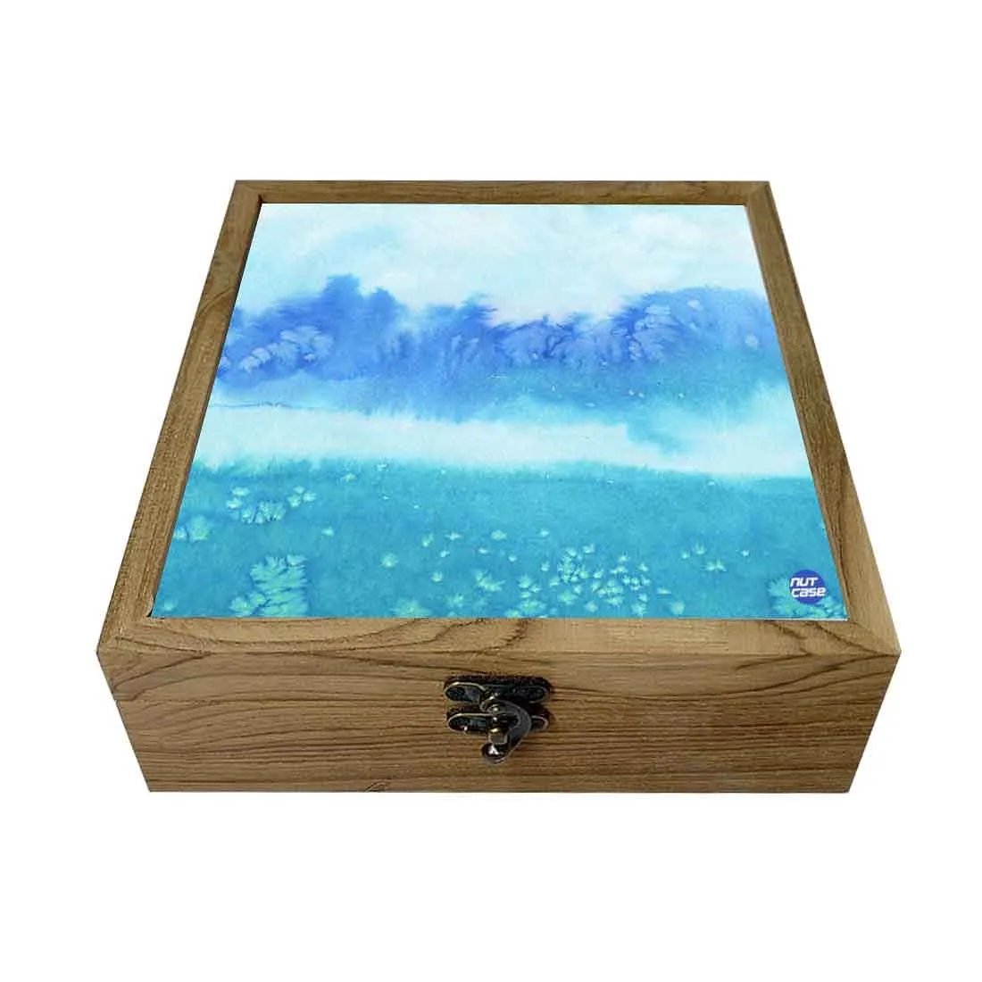 Nutcase Jewellery Box for Women Stylish - Unique Gifts -Arctic Space Sky Blue Watercolor