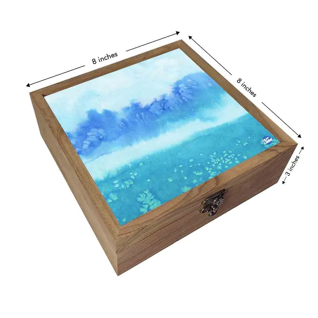 Nutcase Jewellery Box for Women Stylish - Unique Gifts -Arctic Space Sky Blue Watercolor