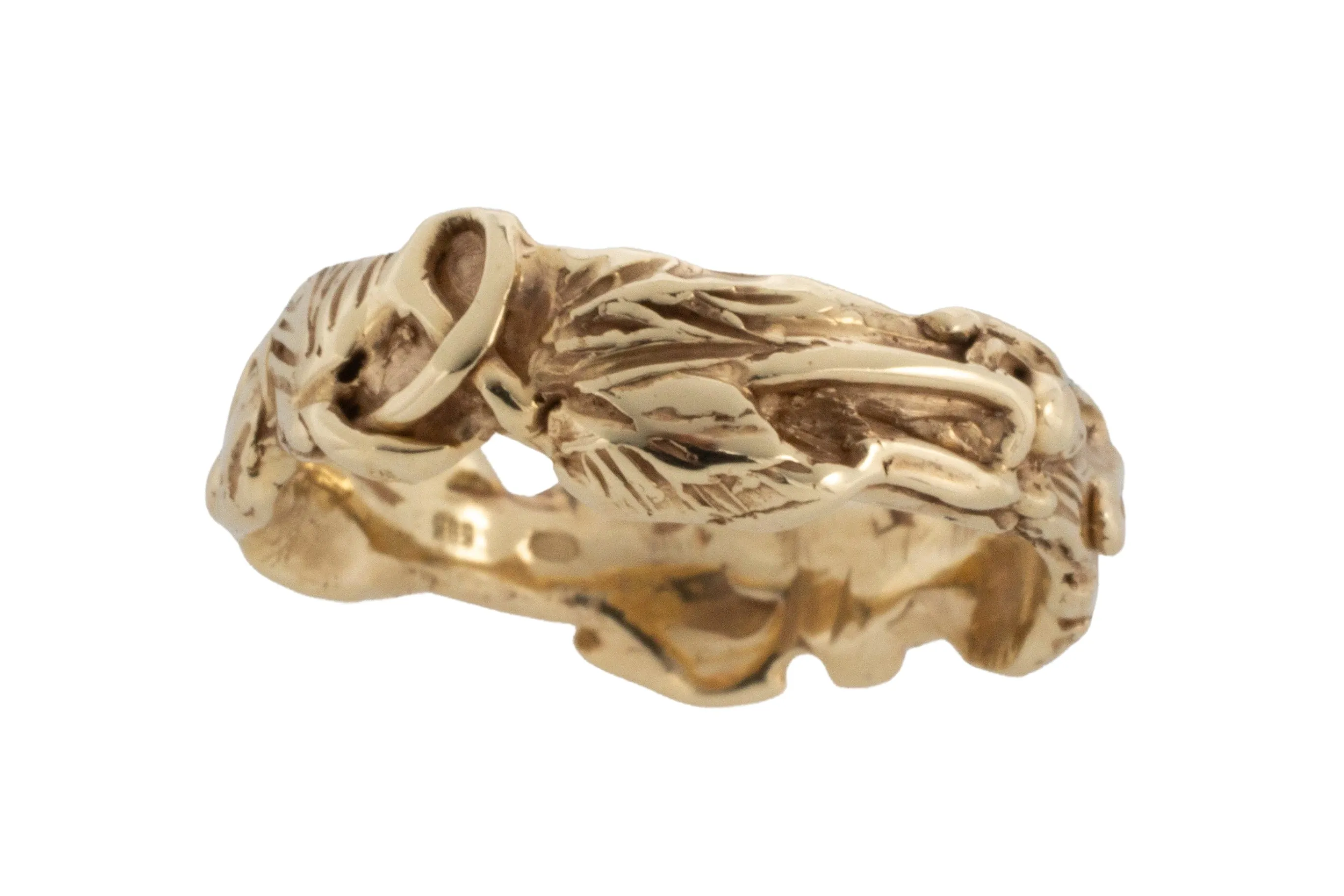 Organic nugget style ring in 14 carat gold