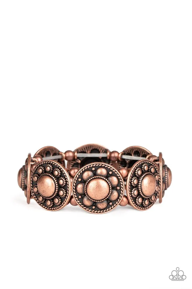 Paparazzi Bracelet ~ Rural Fields - Copper