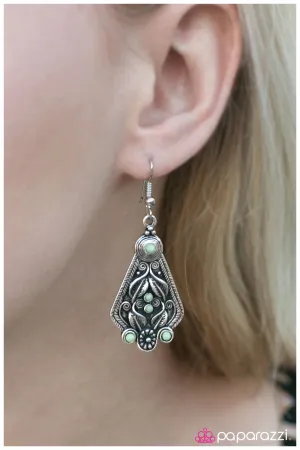 Paparazzi Earring ~ Enchant Me  - Green