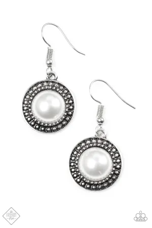 Paparazzi Earring ~ Metro Mogul  - White