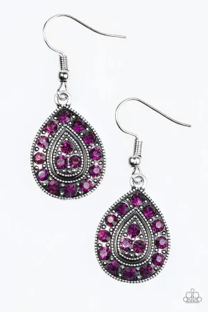 Paparazzi Earring ~ Storming Shimmer - Purple