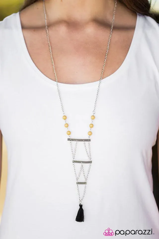 Paparazzi Necklace ~ Climb Every Mountain - Yellow