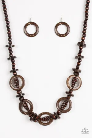 Paparazzi Necklace ~ Fiji Foxtrot - Brown