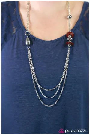 Paparazzi Necklace ~ It All Stacks Up - Red