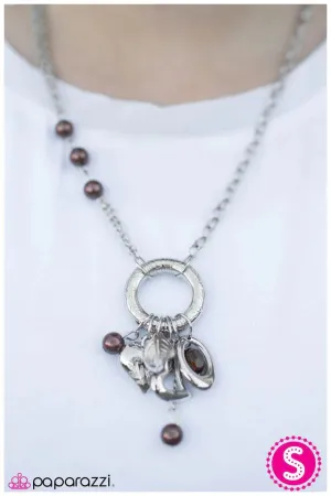 Paparazzi Necklace ~ The Charmed Life - Brown