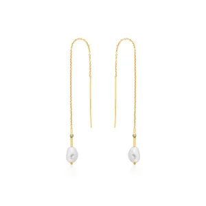 PEARL THREADER EARRINGS