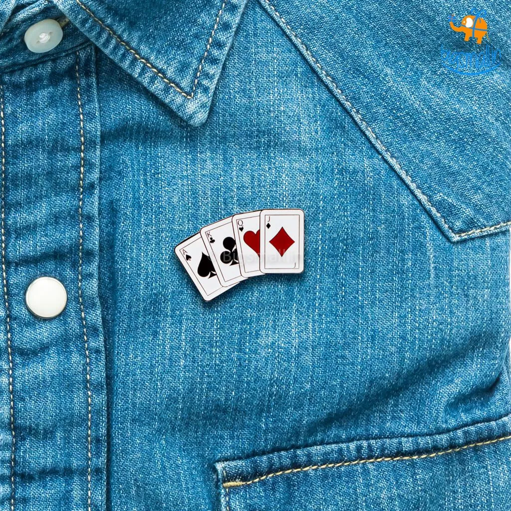 Playing Cards Lapel Pin