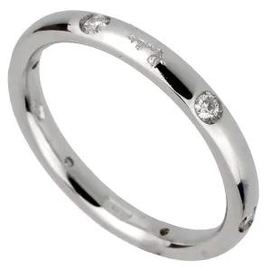 Pomellato Diamond White Gold Eternity Band Ring Sz 5