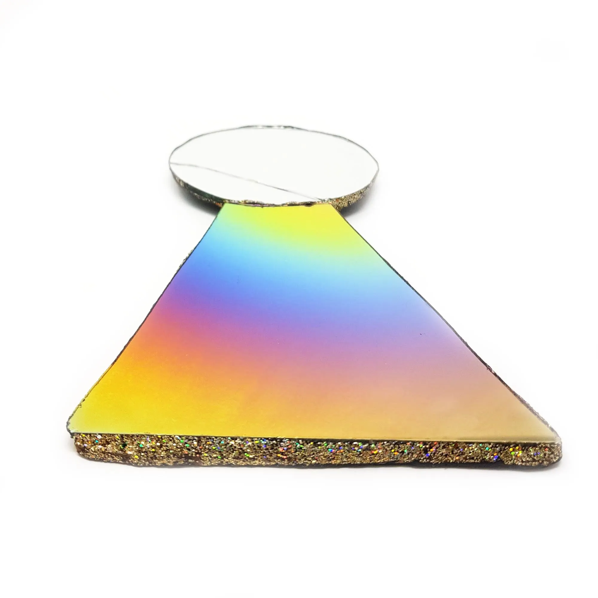 RAINBOW MIRROR KEYHOLE BROOCH - THRU THE KEYHOLE, 2002