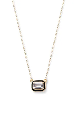 Rectangular Cocktail Necklace - White Topaz