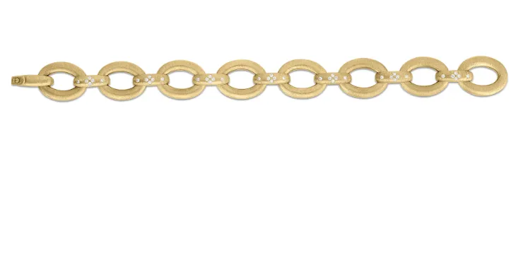 Roberto Coin 18k Gold "Duchessa" Satin Oval Link Bracelet