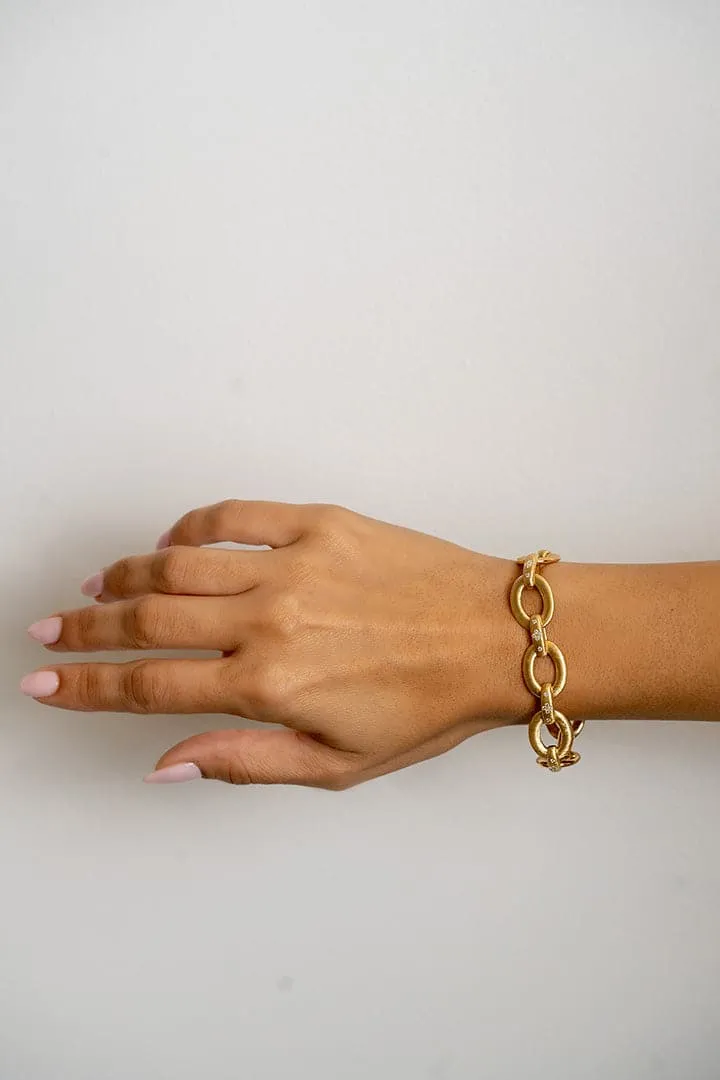 Roberto Coin 18k Gold "Duchessa" Satin Oval Link Bracelet