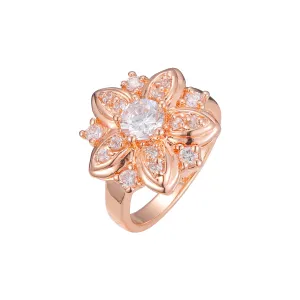 Rose Gold luxurious flower rings