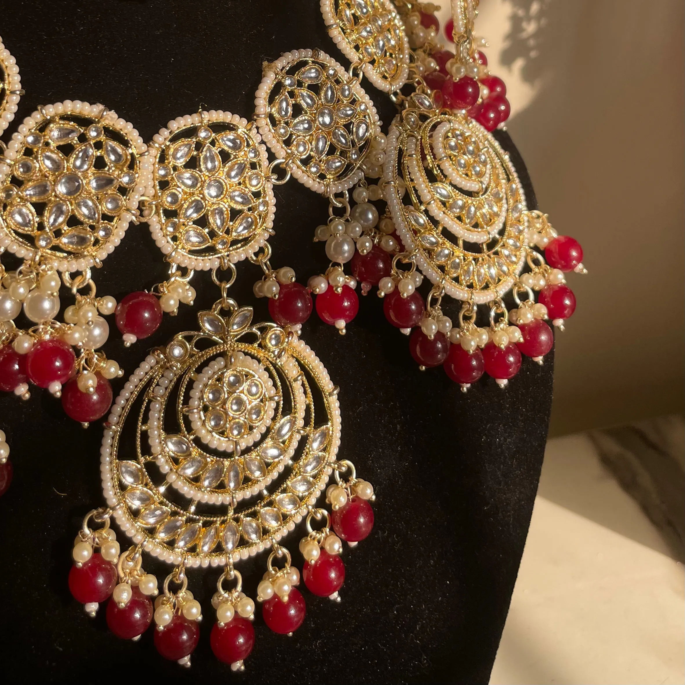 Ruby Kundan Set