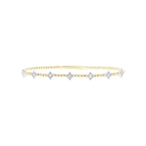 Seven Stars Diamond Beaded Bangle