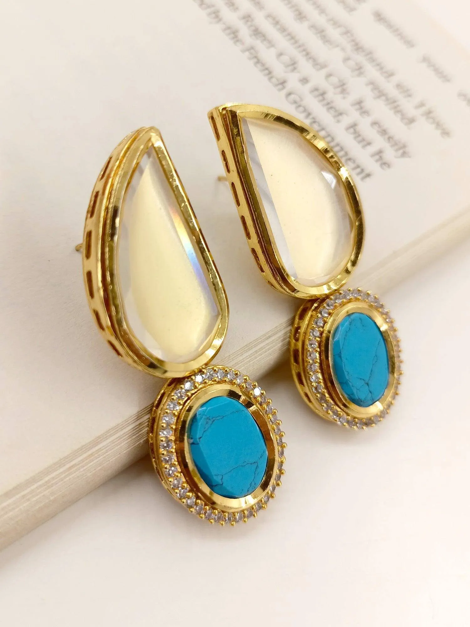 Sigourney Firozi Kundan Earrings