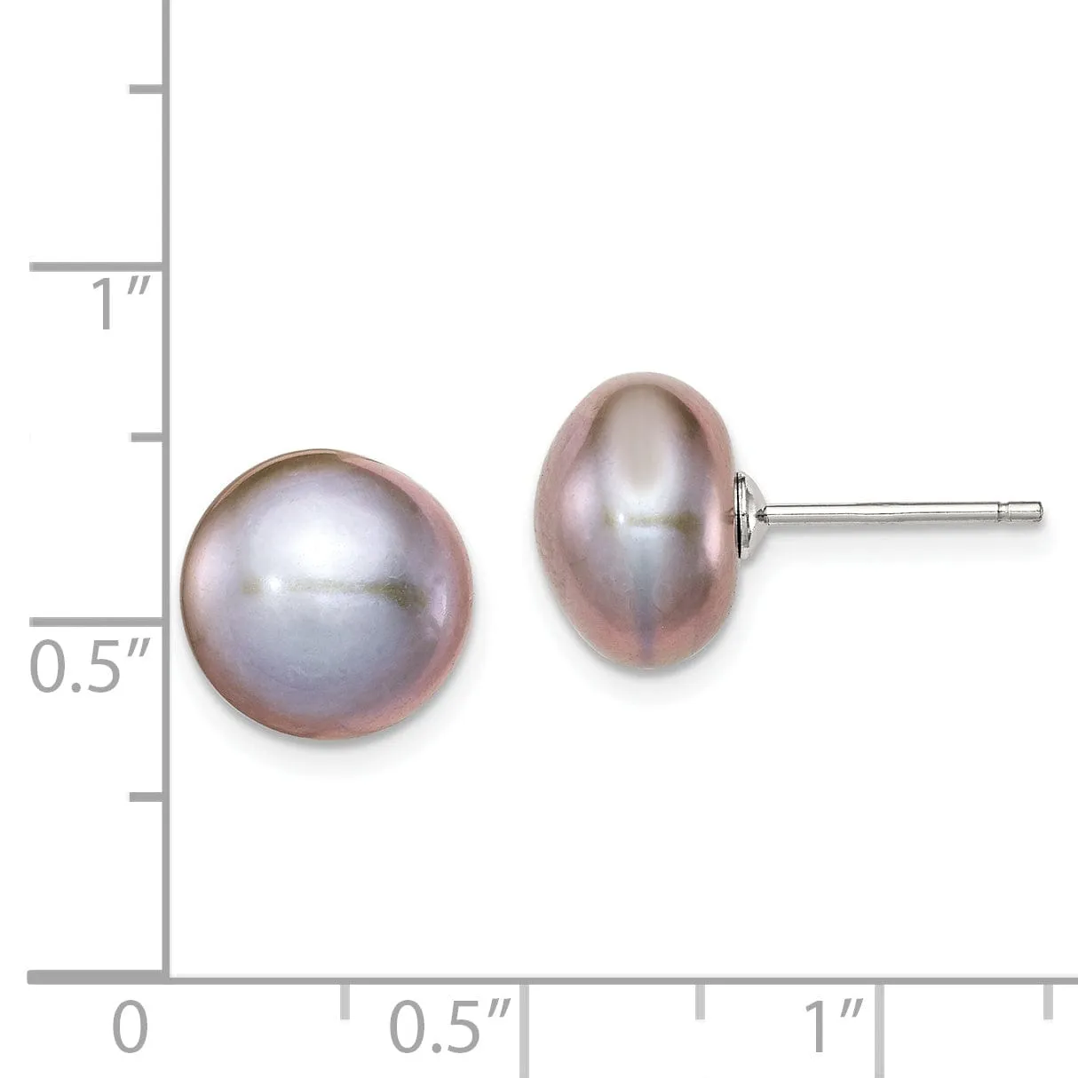 Silver Grey Fresh Water Cultured Pearl Earrings