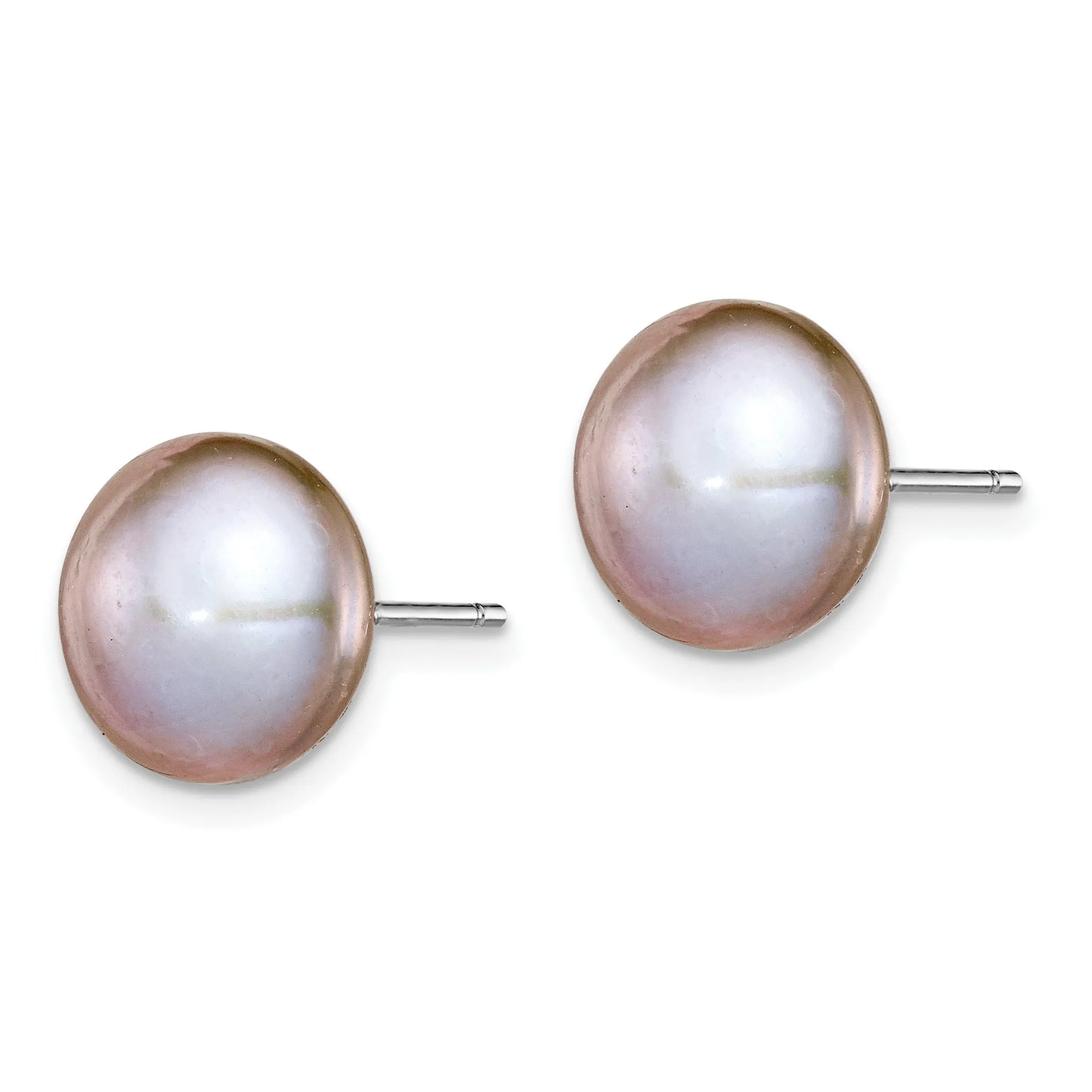 Silver Grey Fresh Water Cultured Pearl Earrings