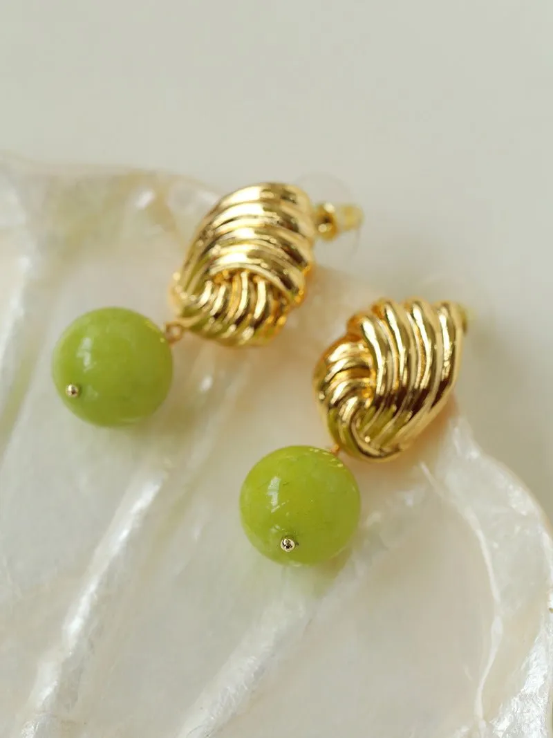 Small Fresh Gemstone Drop Earrings