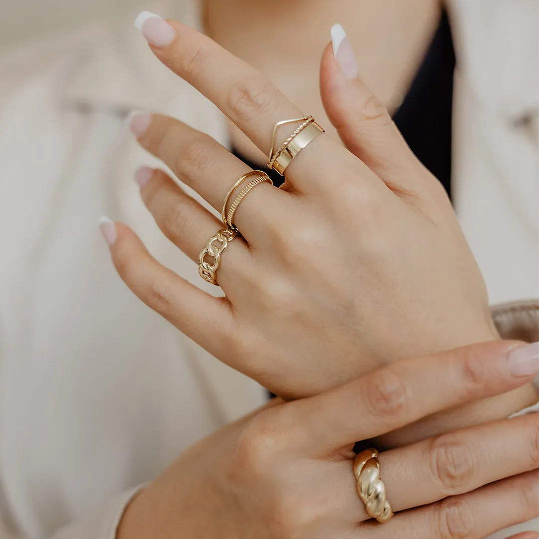 Solid Gold Plain Round Band Ring