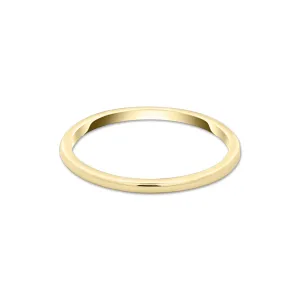 Solid Gold Plain Round Band Ring