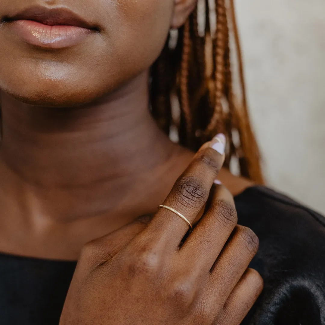 Solid Gold Plain Round Band Ring