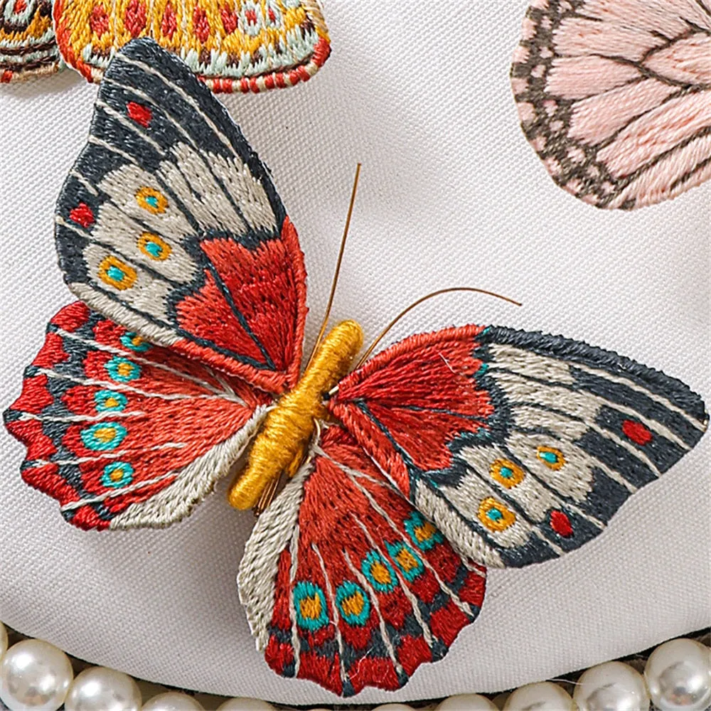 Starter Embroidery Kit Handmade Butterfly Brooches DIY Sewing Kit With Hoop