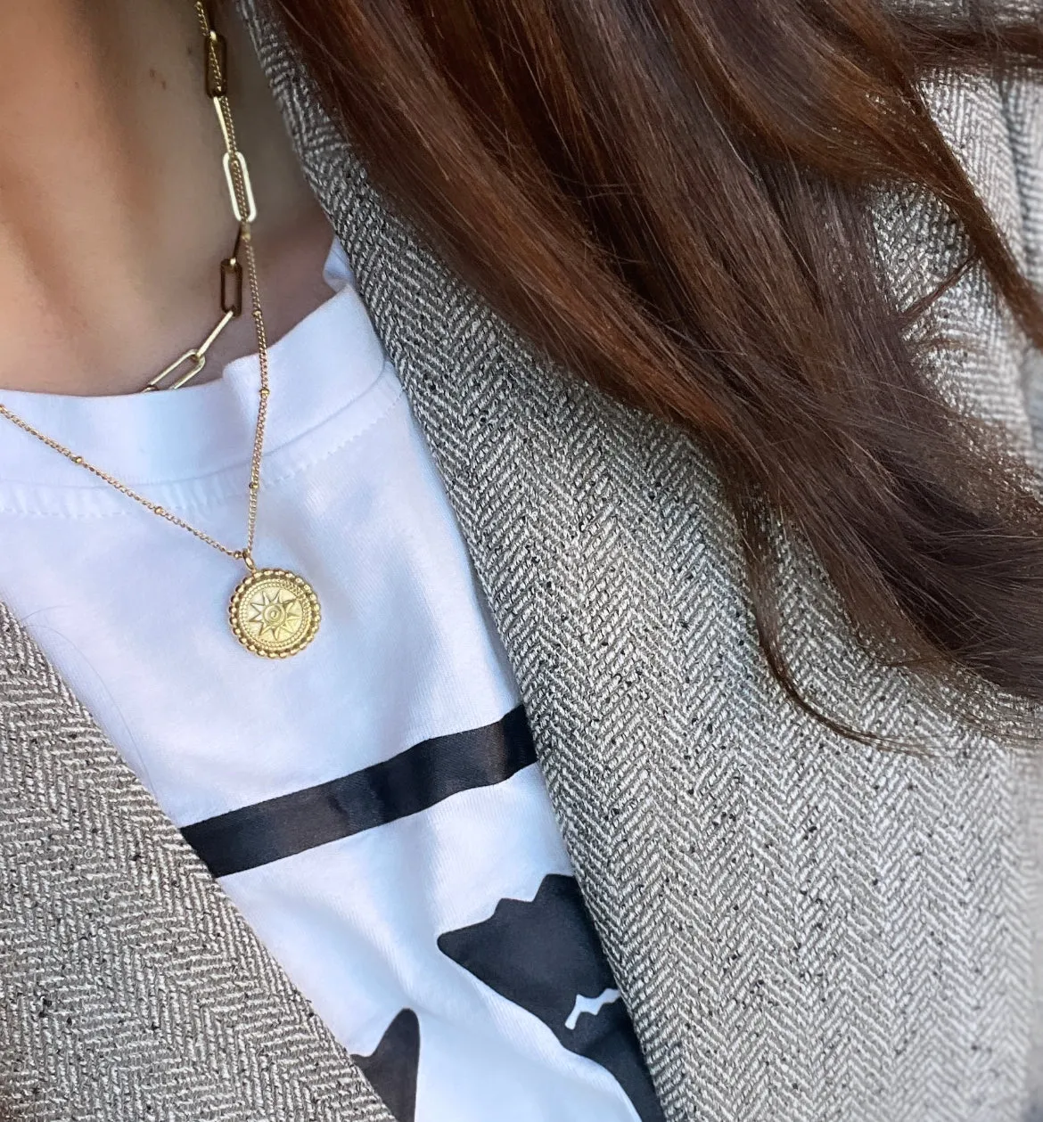 Sunburst Coin Necklace