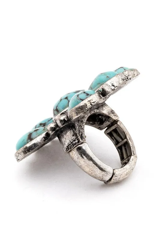 TEEK - Iconic Western Stone Stretch Ring