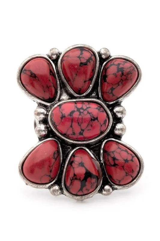 TEEK - Iconic Western Stone Stretch Ring