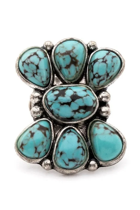 TEEK - Iconic Western Stone Stretch Ring