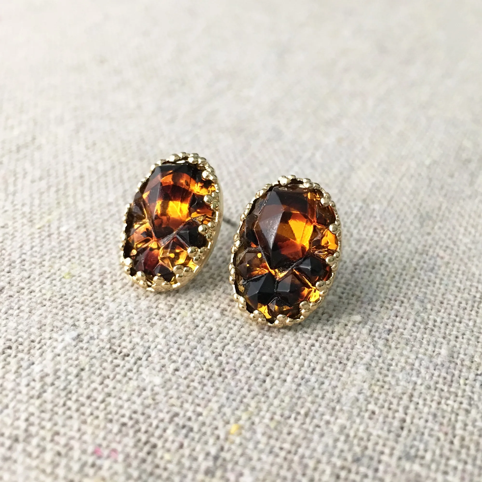 Tortoise Post Earrings