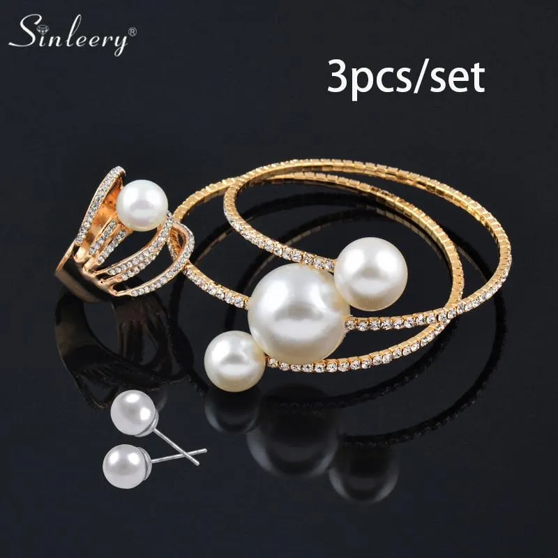 Trendy Fashion Jewellery Multi Layer Large Pearl Charm Bracelets For Women