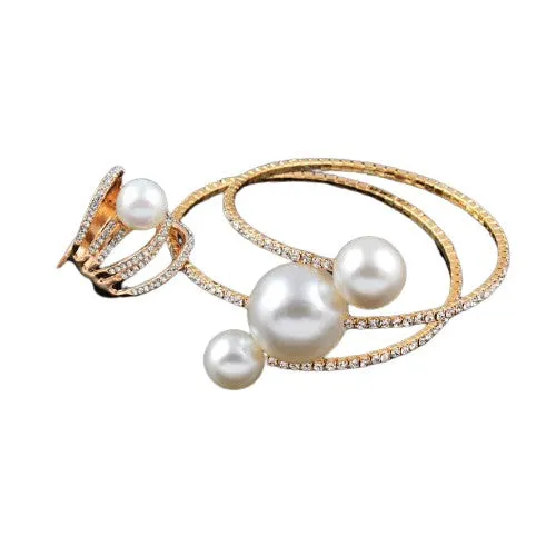 Trendy Fashion Jewellery Multi Layer Large Pearl Charm Bracelets For Women