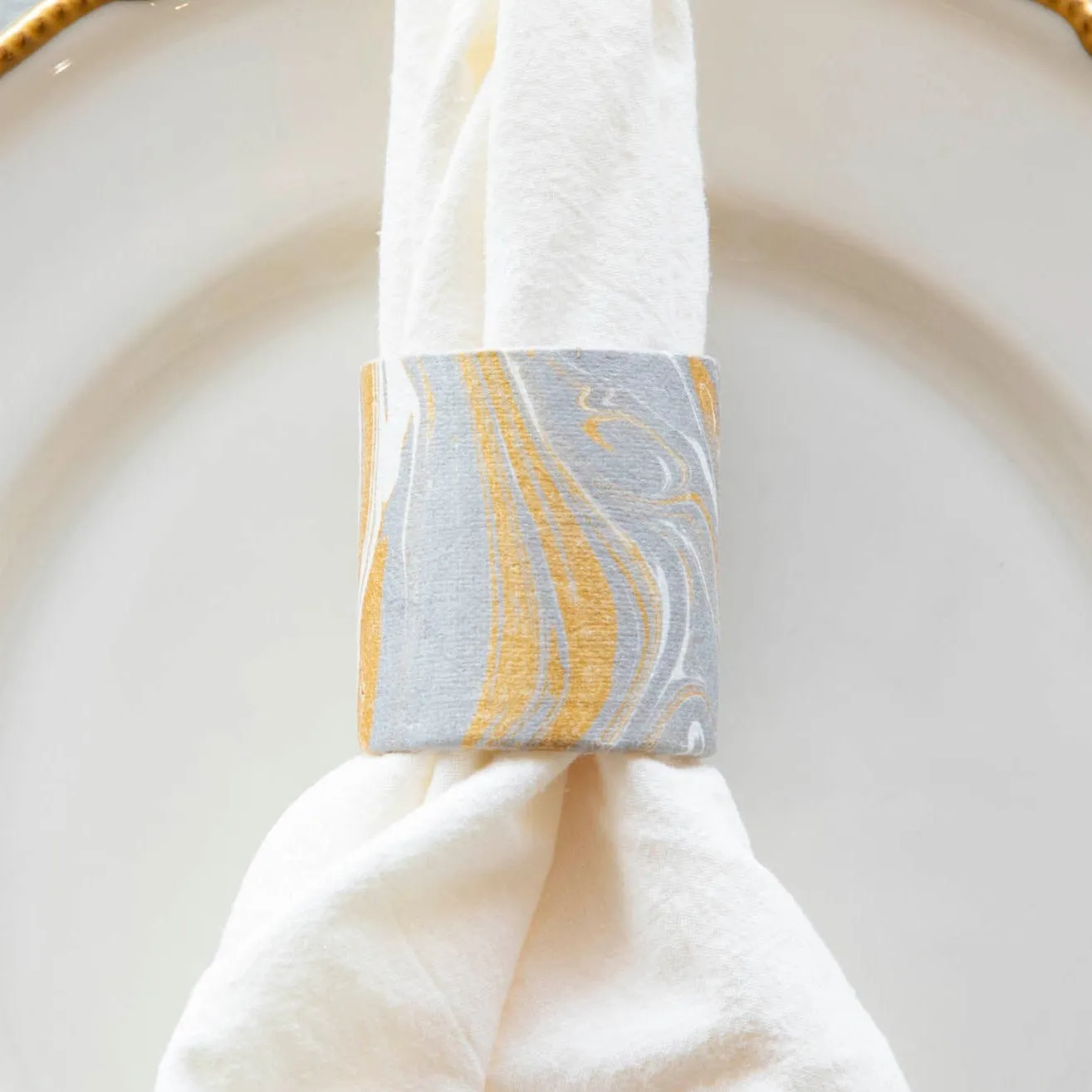 Vein Marbled Napkin Rings