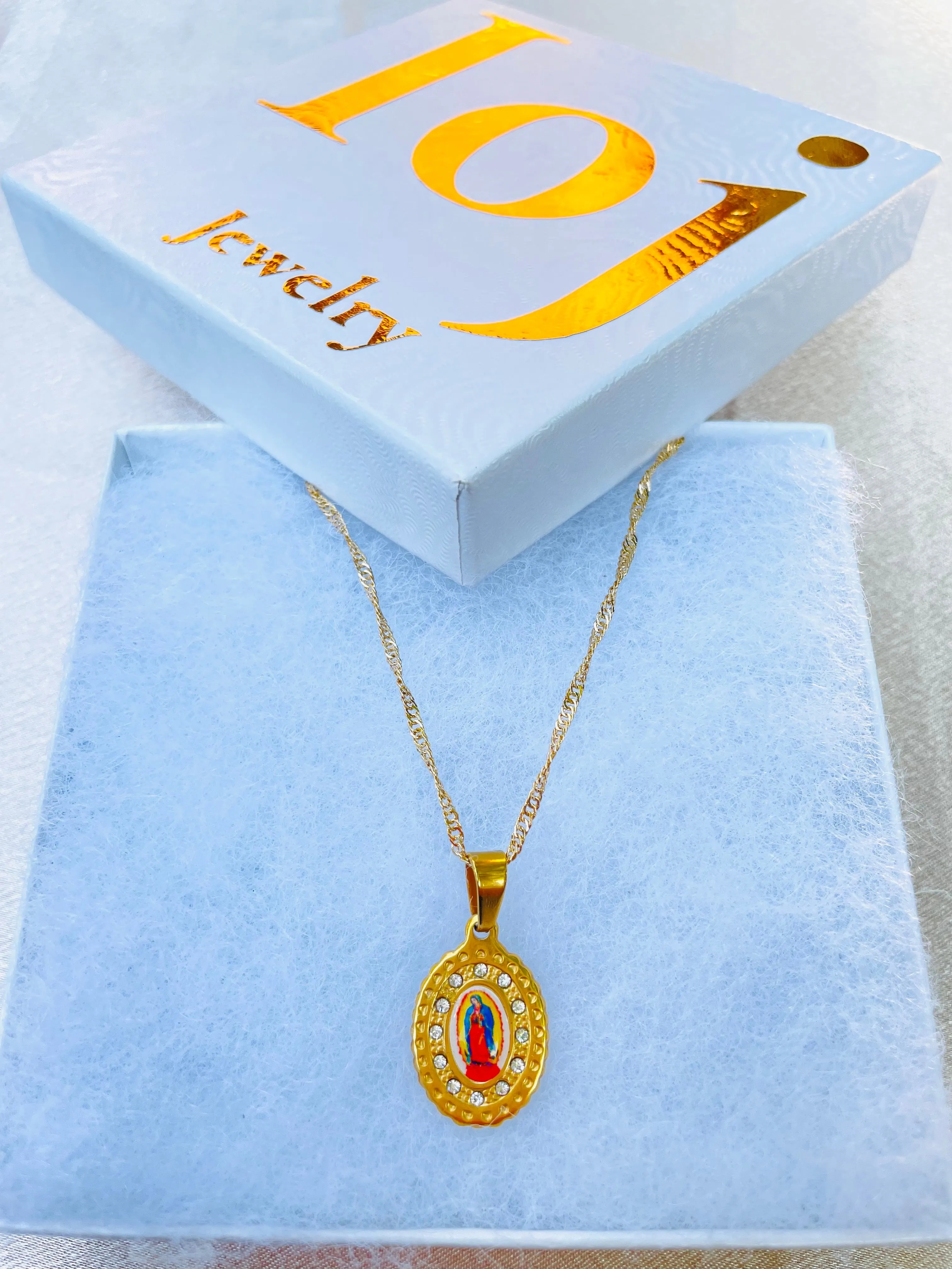 Virgin Mary necklace,charms,gifts,gold #0053GPN-53